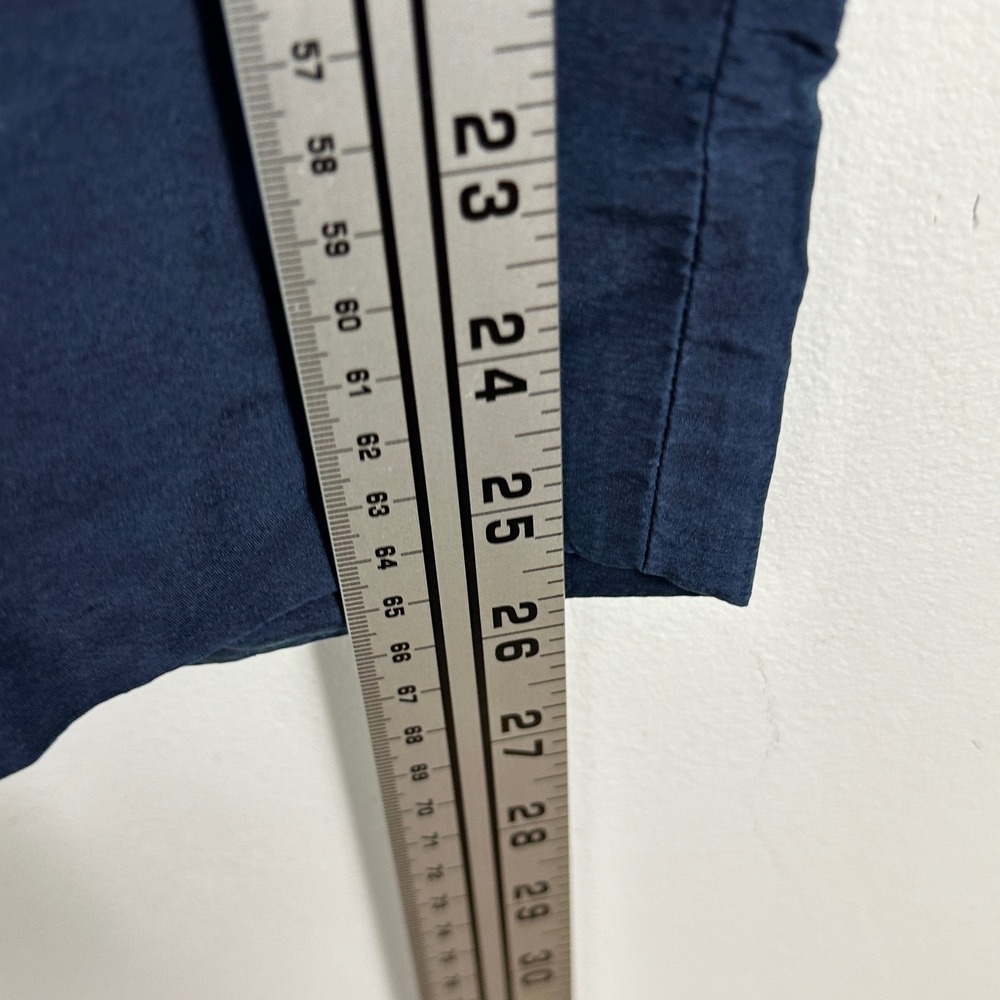 Ralph Lauren 100% Silk Navy Blue Wide Leg Pants Womens Size 12 Back Zip Trousers - Picture 12 of 16